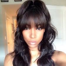 If you're after an updo, a half bun or low bun are cute, neat styles that don't put too much pressure on your scalp or take forever in the. 50 Extraordinary Ways To Rock Long Hair With Bangs Hair Motive Hair Motive