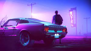Gray Coupe Person Standing Near Gray Ford Mustang Fastback Mountain Top Car Drive Movie Ford Ford Mustang Men Neon Car Mustang Wallpaper Mustang Fastback
