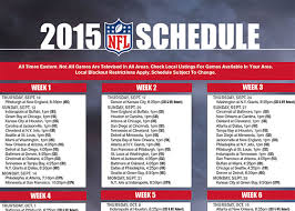 The nfl season kicks off with the league's oldest rivalry thursday night, sept. Free Printable 2015 Nfl Tv Schedule