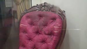 The lincoln chair, as it has come to be known, is a near match to the present examples: The Chair Where Lincoln Was Killed Displayed At The Henry Ford Museum Youtube