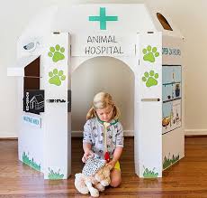 Kids Cardboard Playhouses Play Houses Cardboard Playhouse Play Spaces