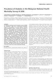 As world diabetes day takes centrestage each 14th november, we cannot help but acknowledge the dramatic increase in the prevalence of diabetes in. Pdf Dwp1 3 Prevalence Of Diabetes Mellitus In Malaysia In 2006 Results Of The 3rd National Health And Morbidity Survey Nhms Iii