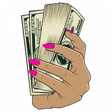 5 darabos készlet, Dekoratív matrica, Pénz női kezében, Vízálló, NO8063, 6  cm, Többszínű - eMAG.hu