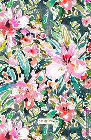 Flowers, ferns, leaves — nancy wolff. Rachel S Paradise Lush Floral Barbarian By Barbra Ignatiev Bold Colorful Art Bird Watercolor Art Colorful Art Aztec Pattern Wallpaper