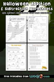 These word problem worksheets have a mix of addition and subtraction questions. Halloween Addition And Subtraction Worksheets Woo Jr Kids Activities