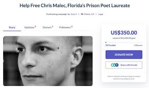 A few years ago, @thedreamdefenders taught a writing program at Dade County  Correctional, where we met Chris Malec. Chris was sentenced to life in  prison at the age of 21 for a