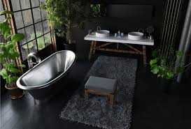 The neutral pedestal sink could suit either of these styles and really ties the room together. Amazing Black Bathroom Accessories For Your Small Bathroom Small Bathroom Ideas 101