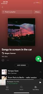 You can't add songs to another user's personal playlists, but you can share a collaborative. Songs To Scream In The Car On Spotify Playlist Name Playlist Names Ideas Songs To Scream In The Car