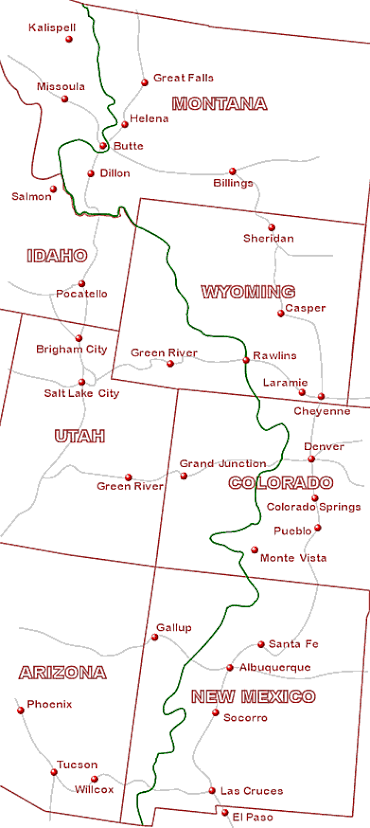Map of the U.S. Continental Divide - International Butterfly Breeders  Association