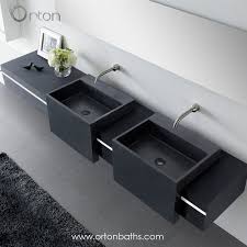 The gap semi recessed basin is uniquely designed to perfectly balance square. China Matte Black Double Sink Semi Recessed Rectangular Acrylic Resin Solid Surface Wash Basin Stone Resin Bathroom Sink China Matte Black Wash Basin Rectangular Acrylic Resin Wash Basin