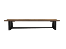 Contemporary garden benches are as cool as any other furnishings. Garden Bench Large 240x45x48 Teak Iron Natural Black Garden Furniture Henk Schram Meubelen