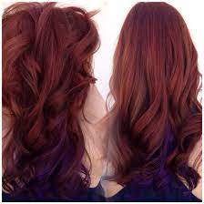 Red Copper Hair Violet Underneath Wine Hair Hair Inspo Color Hair
