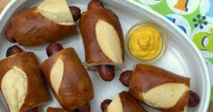 Cook each pretzel dog in the solution for 30 seconds each. Fun Pretzel Roll Hot Dogs