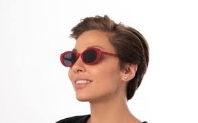 Nancy red oval sunglasses