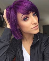 Olivia Devries On Instagram Happy First Selfie Of 2016 Purple I Used Arcticfoxhaircolor Arcticfoxha Short Hair Styles Short Purple Hair Brown Hair Dye