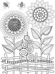 Cute cat in the flowers coloring sheet. Pin On More Coloring