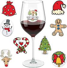 Fashion jewelry, fine jewelry, watches, necklaces, earrings Wine Glass Makers Drink Tags For Christmas Party And Bar Table Decoration Wotu 18 Pcs Christmas Wine Glass Charms Home Bar Wine Tools Urbytus Com