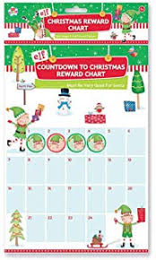Childrens Christmas Count Down Advent Reward Chart Dry Wipe