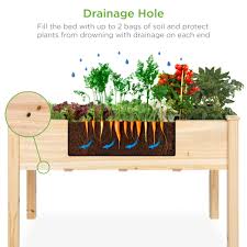 How to make a planter. Raised Garden Bed Elevated Wood Garden Planter Stand 48 X 24 X 30 Inch Lawn Wood Yard Garden Outdoor Living Plant Care Soil Accessories