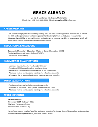 Example of resume to apply job in philippines. Sample Resume Format For Fresh Graduates Two Page Format Jobstreet Philippines
