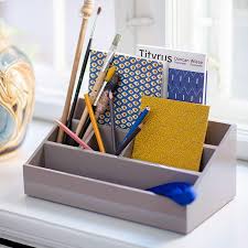 Riverdale, stationery, organizer schreibtisch, aufbewahrungsbox büro,holz, weiß eur 49,90 (eur 49,90/einheit) Schreibtisch Organizer Aus Holz Grau 30x18 Cm