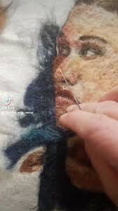 Stab felting... using wool...