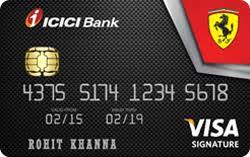 Icici bank requires a minimum monthly income of rs. Ferrari Visa Signature Credit Card