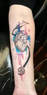 Watercolor Stethoscope Tattoo Tatuagem Medica Tatuagens Medicas Inspiracao Para Tatuagem