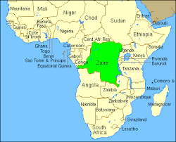 Topographic map of congo (kinshasa). Location Of Zaire On A Map Of Africa Present Day Democratic Republic Of The Congo Lesotho Africa Tanzania Africa
