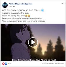 Her Blue Sky Anime Film Gets An Official Philippine Release Date