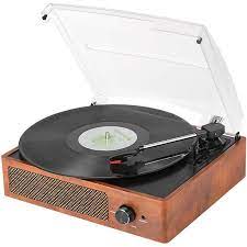 Bluetooth Record Player Belt Driven 3 Speed Turntable Vintage Vinyl Record Players Built In Stereo Speakers With Headphone Jack Aux Input Rca Line Out Brow In 2021 Vintage Vinyl Record Player Vintage Record Player