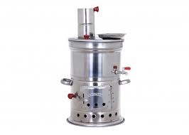 4.8 out of 5 stars. Stainless Steel Coal And Wood Samovar Camp Stove Tea Kettle Water Heater 10 Liter