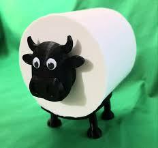 Cow Spare Toilet Paper Roll Holder