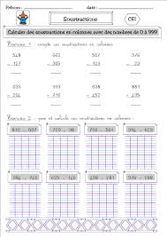 Évaluation soustraction posée sans retenue ce1 : Maths 12 Ce1 La Soustraction Posee Avec Des Retenues La Classe Des Ce De Villebois