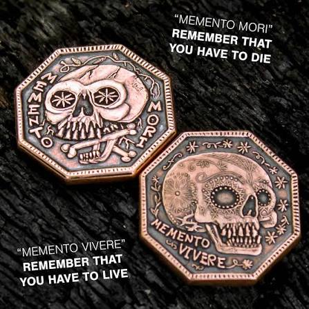 Memento Mori / Memento Vivere Reminder Copper Coin | Shire Post Mint