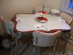 Vintage enamel porcelain red & white table top farm table 42 x 32. 23 Red Dinette Sets Vintage Kitchen Treasures