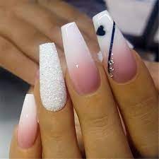 9 Charming Color Scheme Ideas Pink And White Coffin Nails Art For Your Fun Summer Fashions Nowadays Ballerina Nails Ballerina Nails Designs Valentines Nails