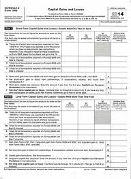 Capital Gains And Losses Irs Tax Form Schedule D 2016 Package Of 100