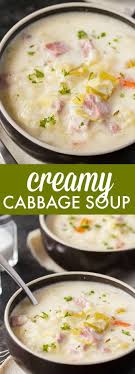 Creamy Cabbage Soup Recipe Delicious Soup Recipes Cabbage Soup Recipes Soup Recipes