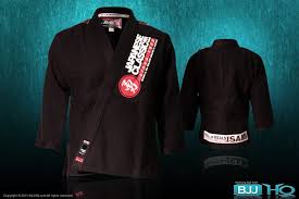 Isami Double Weave Sashiko Black Bjj Gi With Black Chest