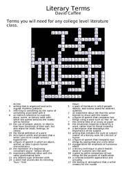 Literary terms crossword puzzle answer key 9th grade. Literary Terms Crossword Novocom Top
