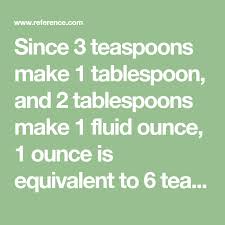 How Many Teaspoons Are Equal To 1 Ounce Teaspoon Ounces Fluid Ounce