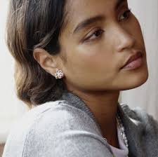 Daisy London Daisy Bow Stud Earrings in Silver