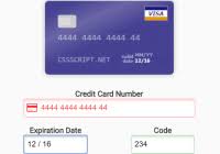 For the owner, card number, and cvv we will use simple text fields. Best Free Credit Card In Javascript Css Css Script