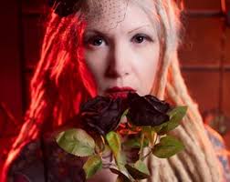 Signed Print 'bed of Roses' Gothic, Dark, Roses