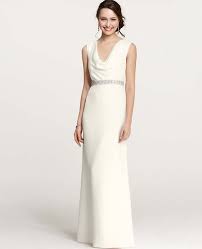 Ann Taylor Collection Perfect For Second Wedding Dresses Cowl Neck Wedding Dress Second Wedding Dresses Wedding Dresses