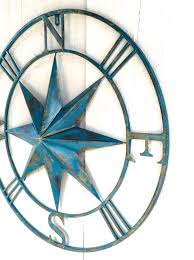 This Elegant Yet Rustic Large Metal Compass Displays As A Lovely Piece Of Wall Art In The Home Th Nautical Metal Wall Art Nautical Wall Art Compass Wall Art