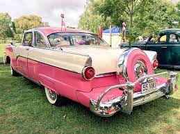 Mid 50 S Ford With Continental Kit And Lots Of Chrome Old Classic Cars American Classic Cars Retro Cars