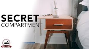 This diy nightstand features a hidden compartment and is an easy beginner woodworking project using concealed joints! Secret Compartment Modern Nightstand Build Youtube