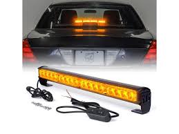 Xprite Amber 18 Traffic Advisor Led Strobe Light Bar Newegg Com